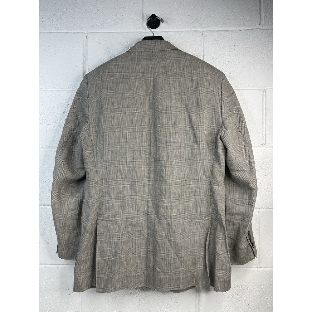 Lauren Ralph Lauren Men's Linen Blazer 40R Gray Check Slim Fit 2Btn Notch - Picture 13 of 13